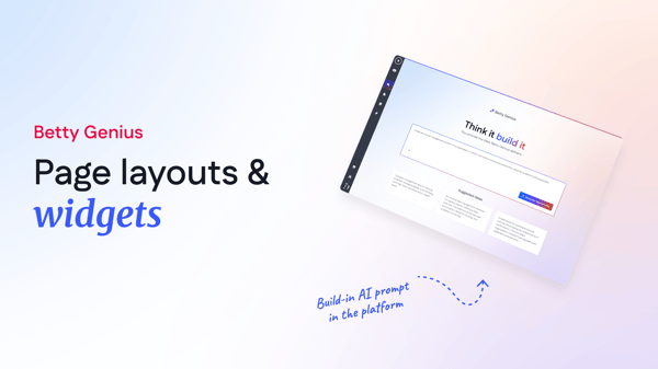 Page layouts and widgets - Betty Genius